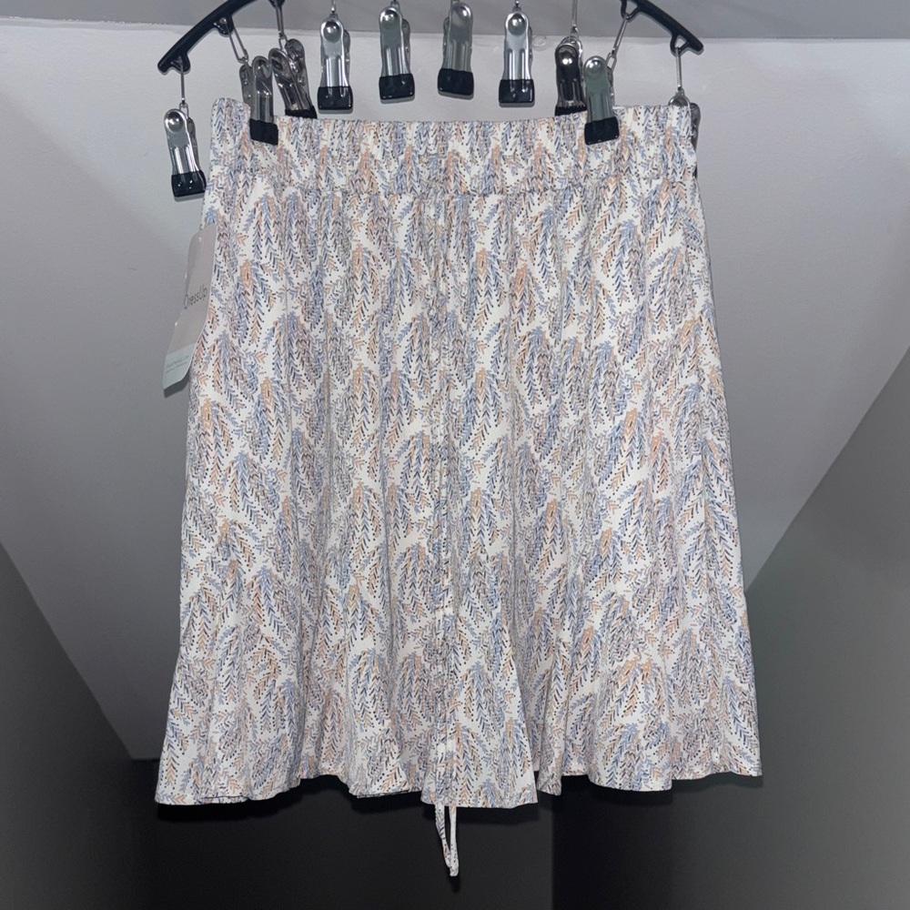 NWT Dress Up Elegant Ivory/Multicolor Patterned Women's Small  Skirt